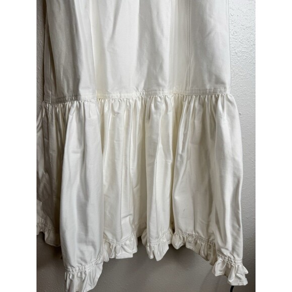 Calvin Klein Women’s White Sleeveless Shirt Dress Sz 8 Belted Button Front Hem - Picture 14 of 14